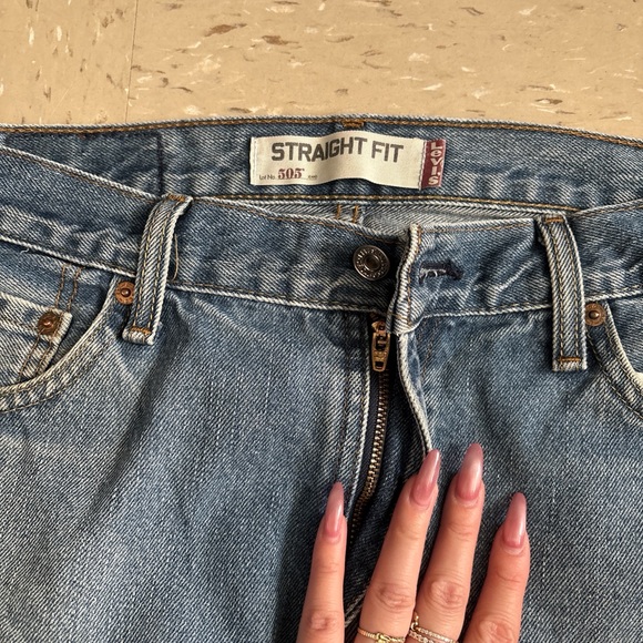 Levi's 505s Light Blue Straight Jeans - Picture 3 of 8